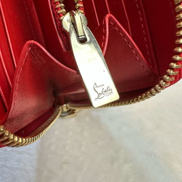 🧧SOLD🧧CHRISTIAN LOUBOUTIN Panettone unicorn suede spikes wallet Sold Out - Picture 15 of 16